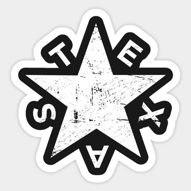 Distressed Lone Star of Texas Pride Sticker by MeatMan